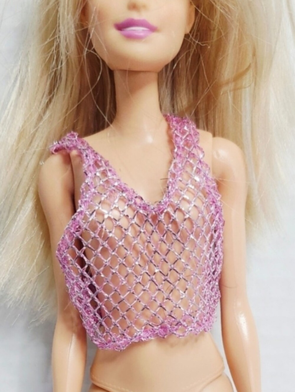 Vintage Barbie Pink  Mesh Tank Top